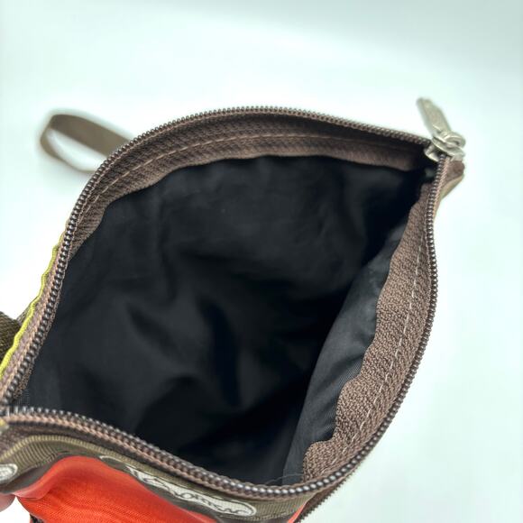 LeSportsac Multicolor Bag 3 Zip Crossbody Purse Rainbow Striped Boho Retro Y2K - Picture 9 of 9